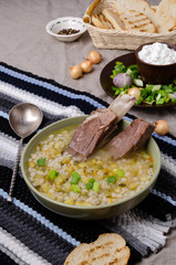 Pearl barley soup