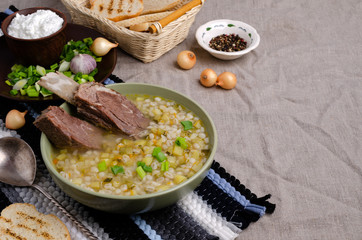 Pearl barley soup