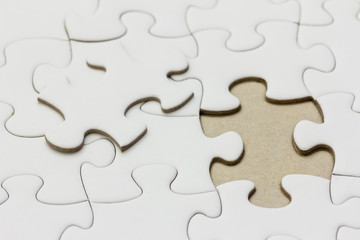 Obraz premium white jigsaw puzzle