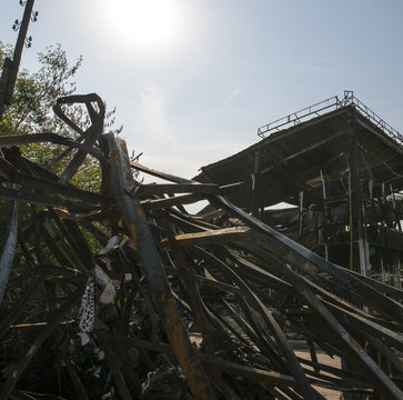 Construction burned to the ground in summer