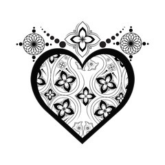 heart ethnic design