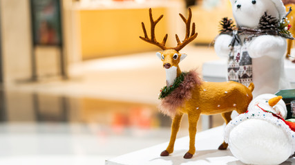 Deer and snowman dolls that were sold in the Christmas period
