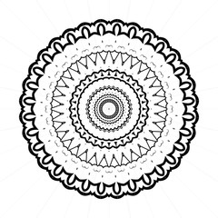 premium black and white  mandala design