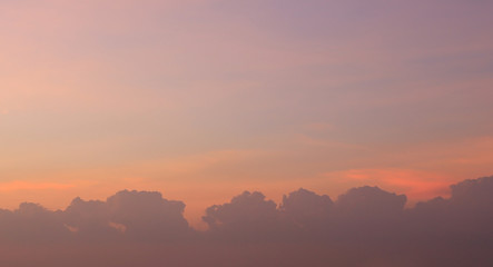 Obraz premium Sunset sky and twilight clouds background.