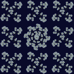 pattern flowers on navy