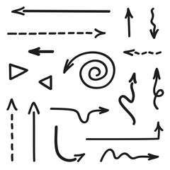 Hand drawn arrow. Abstract arrows. Elements for your design