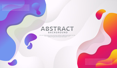 Dynamic style banner design with fluid color gradient elements