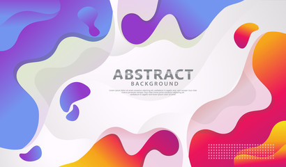 Dynamic style banner design with fluid color gradient elements