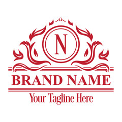 Alphabet Luxurious logo, Vintage ornamental luxury logo design template: 100% vector best for t shirt, pillow,mug, sticker and other Printing media