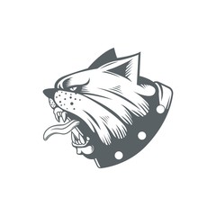 A mean bulldog dog angry animal sports mascot cartoon character