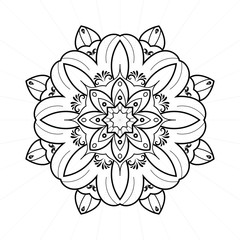 black and white mandala premium design