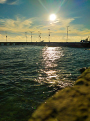 Fototapeta premium pier at sunset