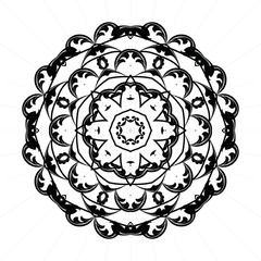 black and white mandala premium design