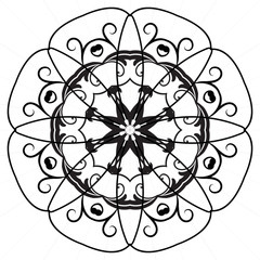 Fototapeta premium black and white mandala premium design