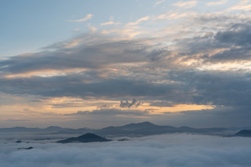 Beautiful view of sea of mist at AyersWeng