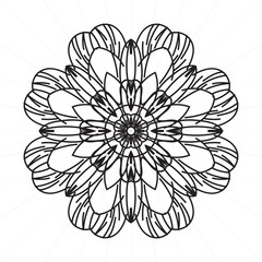 black and white mandala premium design 