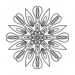 black and white mandala premium design 