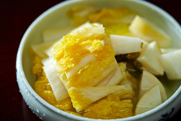 Korean Chinese cabbage and turnip pickles 