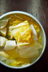 Korean Chinese cabbage and turnip pickles 