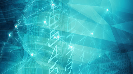 Numbers abstract machine learning transformation concept