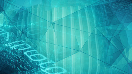 Ai technology transformation concept, connected wires and dots