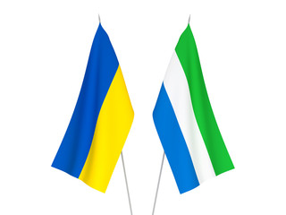 Ukraine and Sierra Leone flags