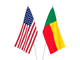 America and Benin flags