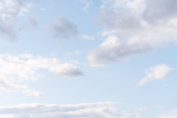 Beautiful cirrus clouds on blue sky on a sunny day background texture