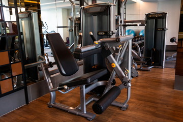 Fototapeta na wymiar gym machine in fitness room .