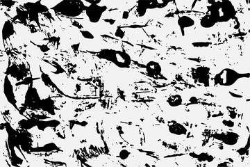 Abstract monochrome image, made with a brush and paints. Handmade. You can use it as an interesting background. Eps vector illustration.