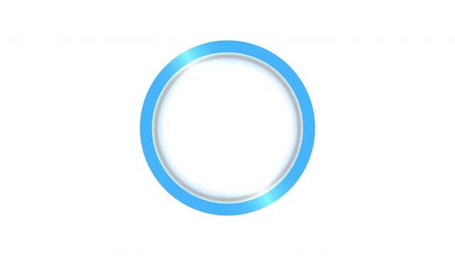 Blue Ring Clean Animated Intro Blank Background Opener Animation For Title Or Logo The Second Half Of Clip Is Seamless Loop