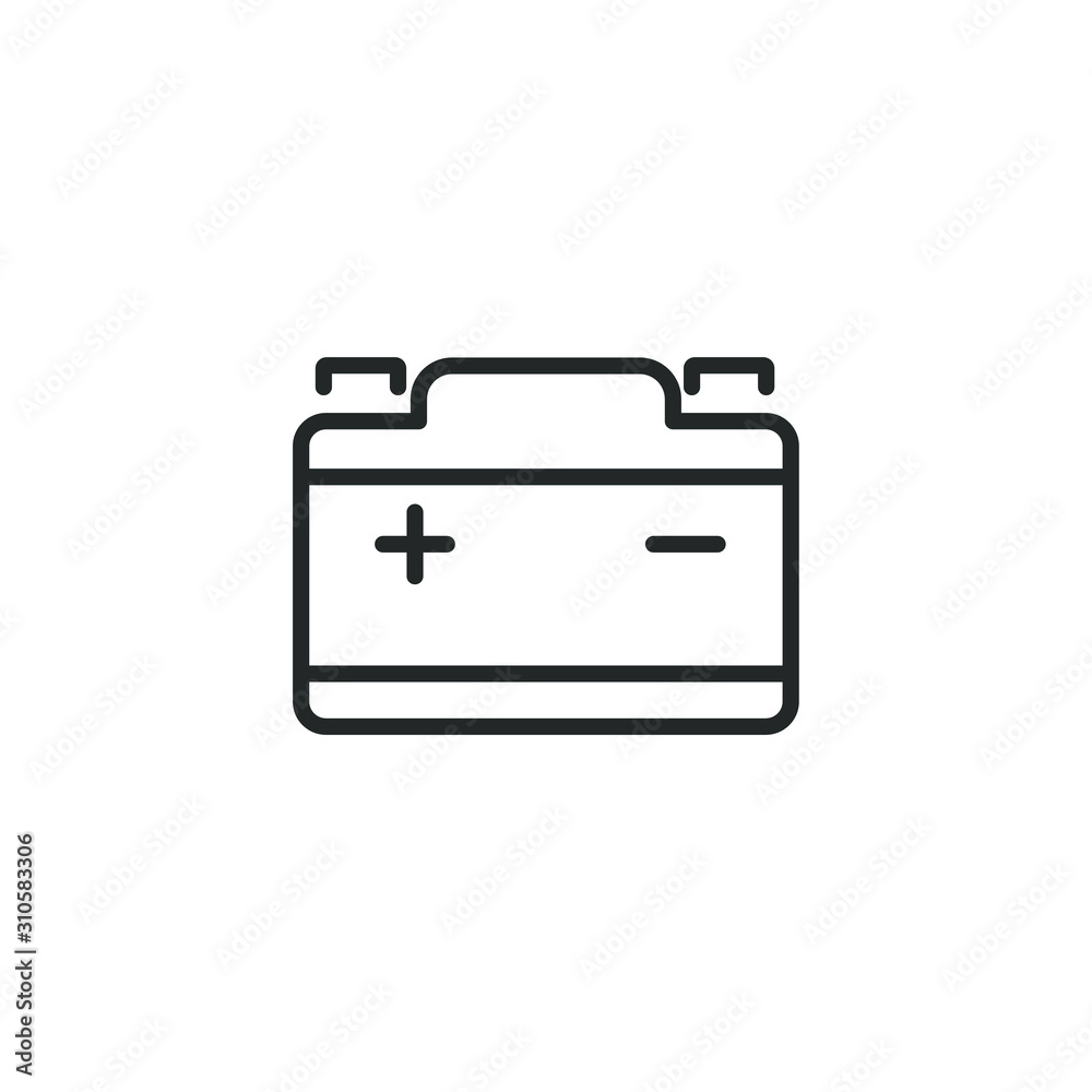 Poster car battery icon template color editable. accumulator battery energy power symbol vector sign isolat
