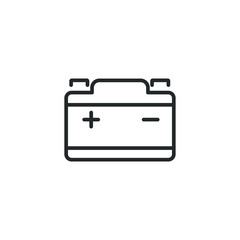 car battery icon template color editable. Accumulator battery energy power symbol vector sign isolated on white background illustration for graphic and web design.