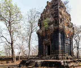 Prasat Pram Temple ruins Koh Ker Cambodia