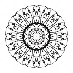 Mandala black and white collection premium