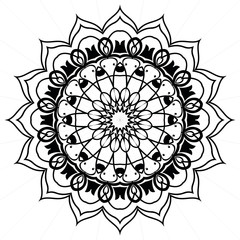 Mandala black and white collection premium