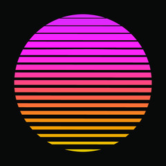 stock vector sun grid 3d futuristic synth grid illustration of retro 80's background posters style. vector illustration background.