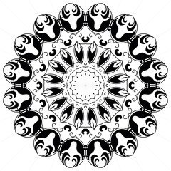 Mandala black and white collection premium