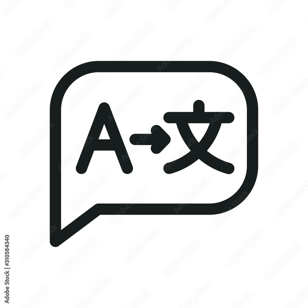 Aufkleber translate icon template color editable. translate symbol vector sign isolated on white background il