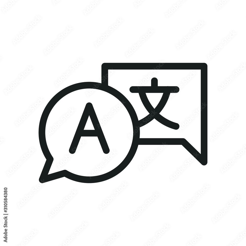 Poster translate icon template color editable. translate symbol vector sign isolated on white background il