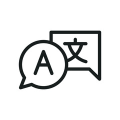 translate icon template color editable. translate symbol vector sign isolated on white background illustration for graphic and web design.