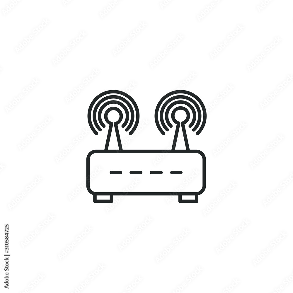 Poster Router icon template color editable. Router symbol vector sign isolated on white background illustration for graphic and web design.