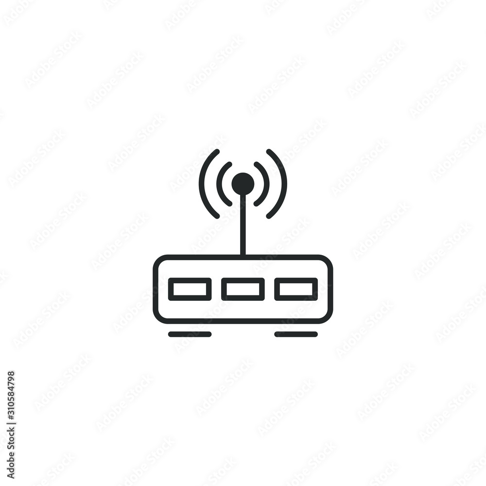 Poster Router icon template color editable. Router symbol vector sign isolated on white background illustration for graphic and web design.