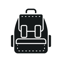 Backpack icon template color editable. school bag symbol vector sign isolated on white background illustration for graphic and web design.
