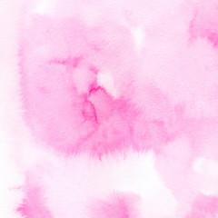 Watercolor tender pink background with natural stains. Ideal for romantic decoration of the item, whether it be wrapping paper or digital wallpaper, scrapbooking or another type of design.