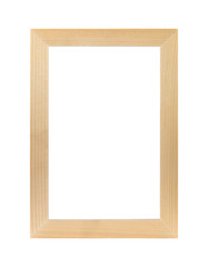 wood frame isolate on white background