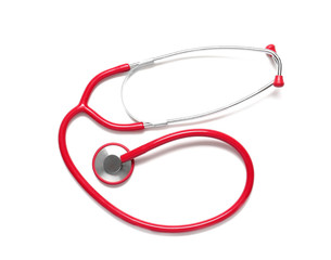 Stethoscope on white background. Cardiology concept