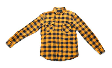 Stylish shirt on white background