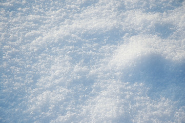 Background of fresh snow texture in blue tone