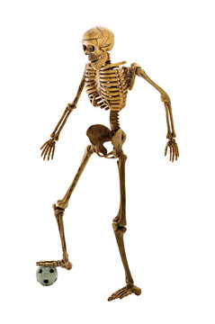 bone staning on ball action soccer player